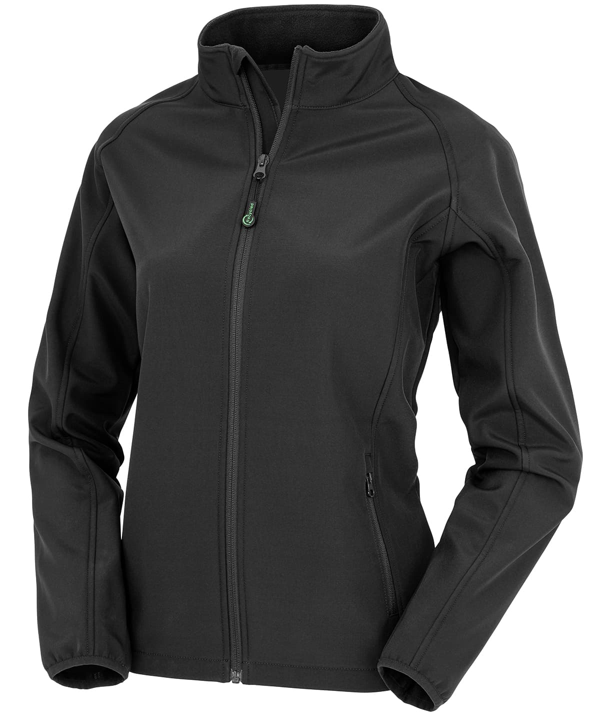 Women's recycled 2-layer printable softshell jacket — Size 2XL, Colour Black