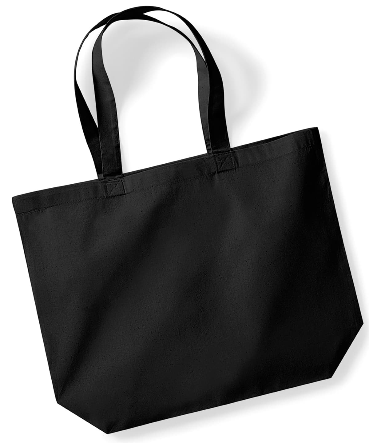 Organic premium cotton maxi tote — Size One Size, Colour Black