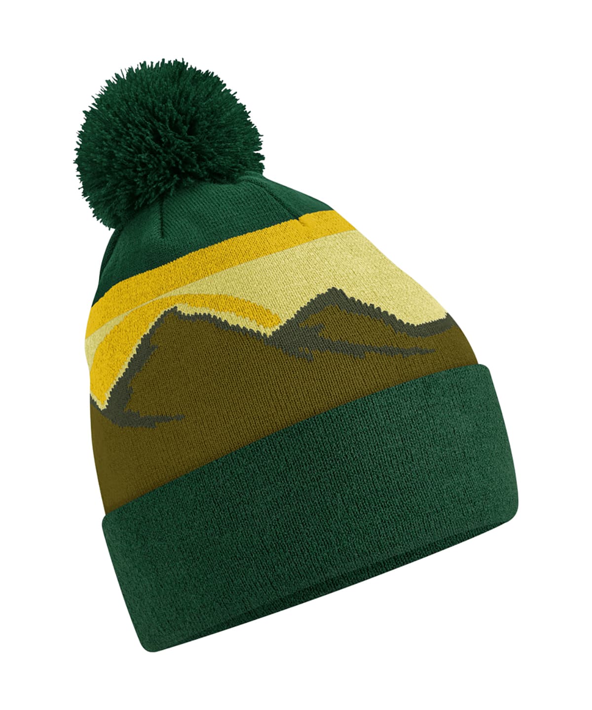 Mountain peaks pom pom beanie — Size One size, Colour Alpine Peaks