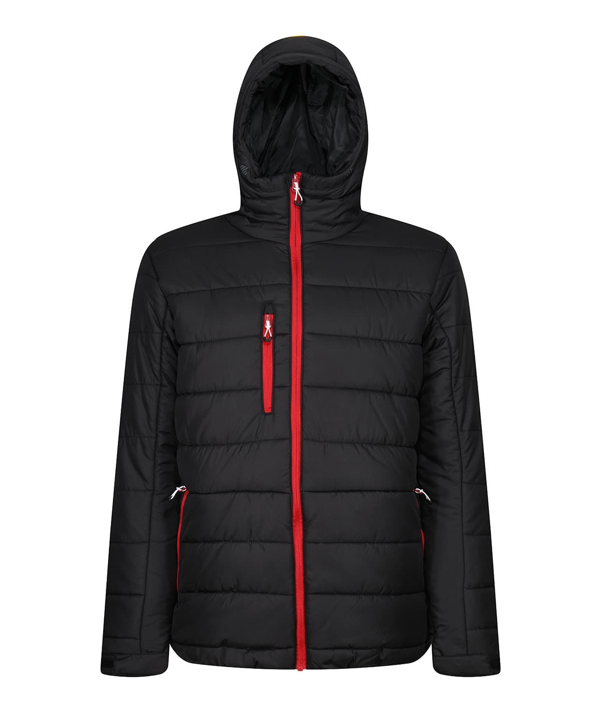 Navigate thermal hooded jacket — Size 2XL, Colour Black/Classic Red