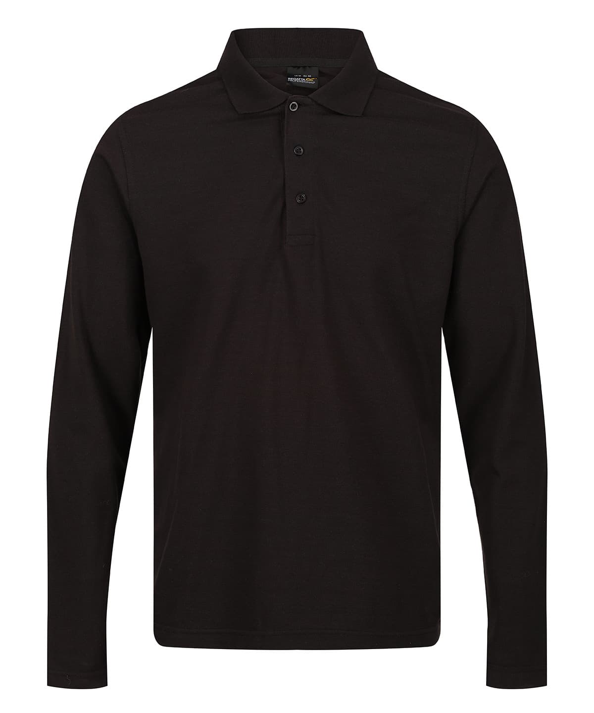 Pro 65/35 long sleeve polo — Size 2XL, Colour Black