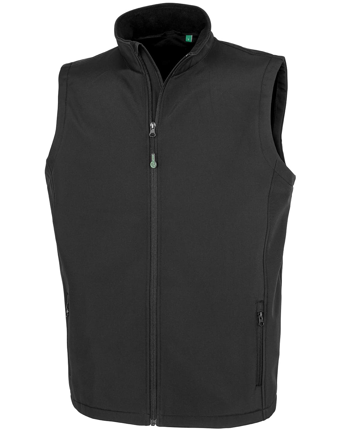 Men's recycled 2-layer printable softshell bodywarmer — Size 2XL, Colour Black