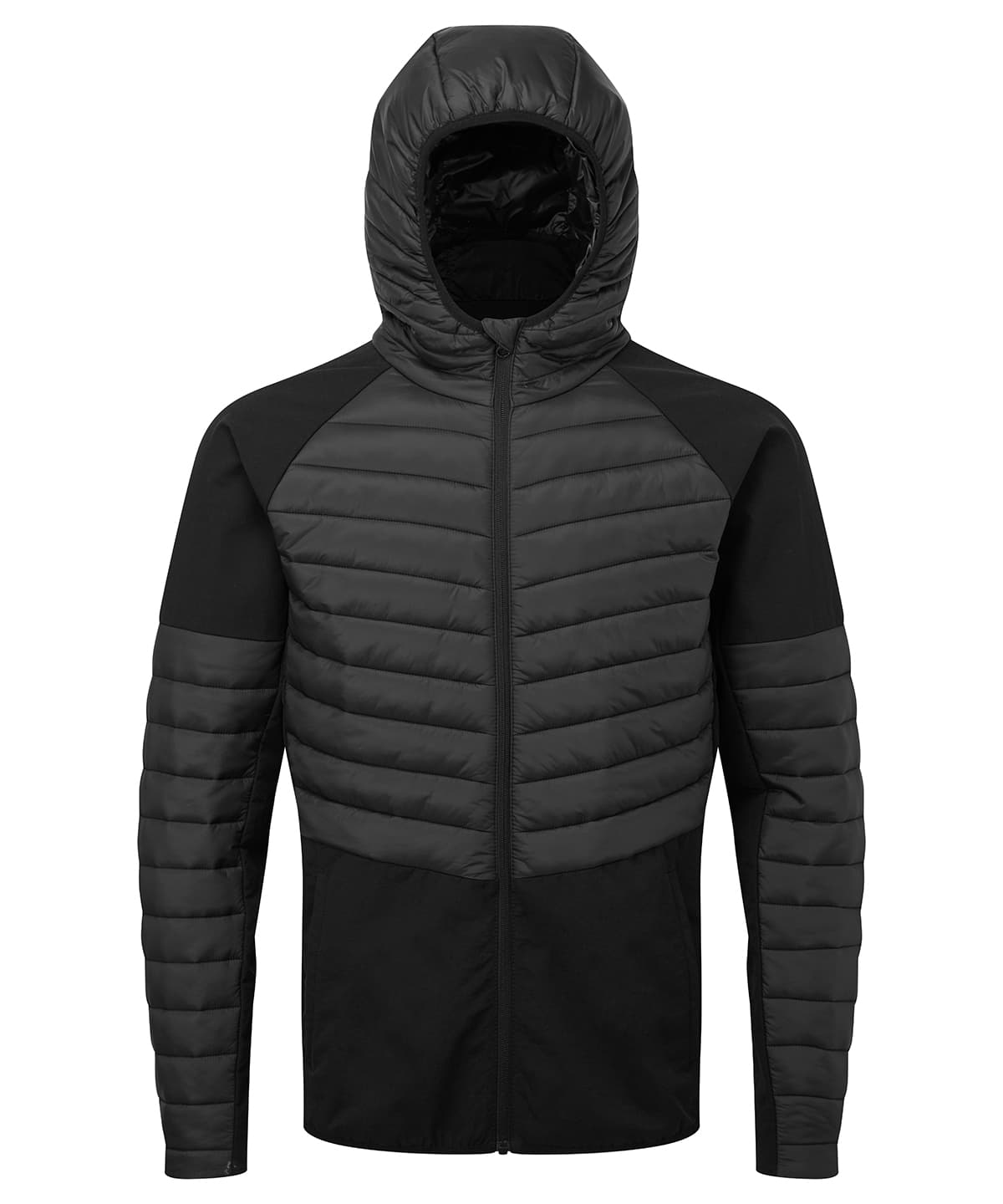 Men's TriDri® insulated hybrid jacket — Size 2XL, Colour Black