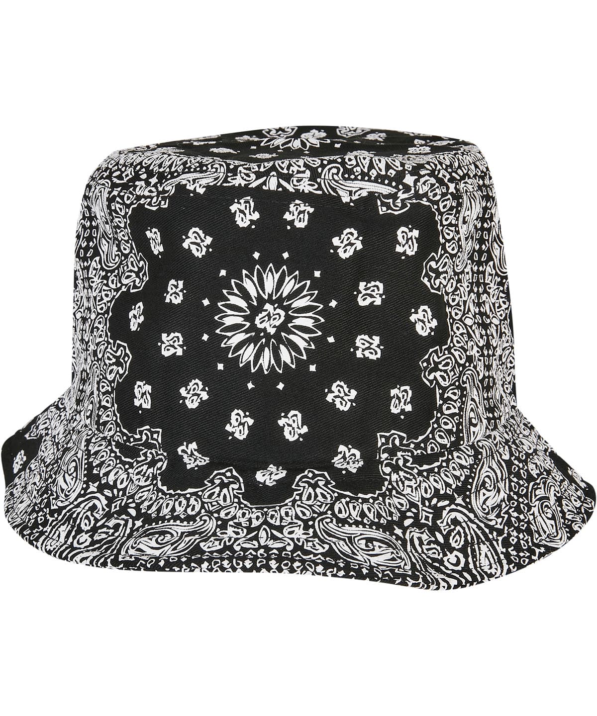 Bandana print bucket hat (5003BP) — Size One size, Colour Black