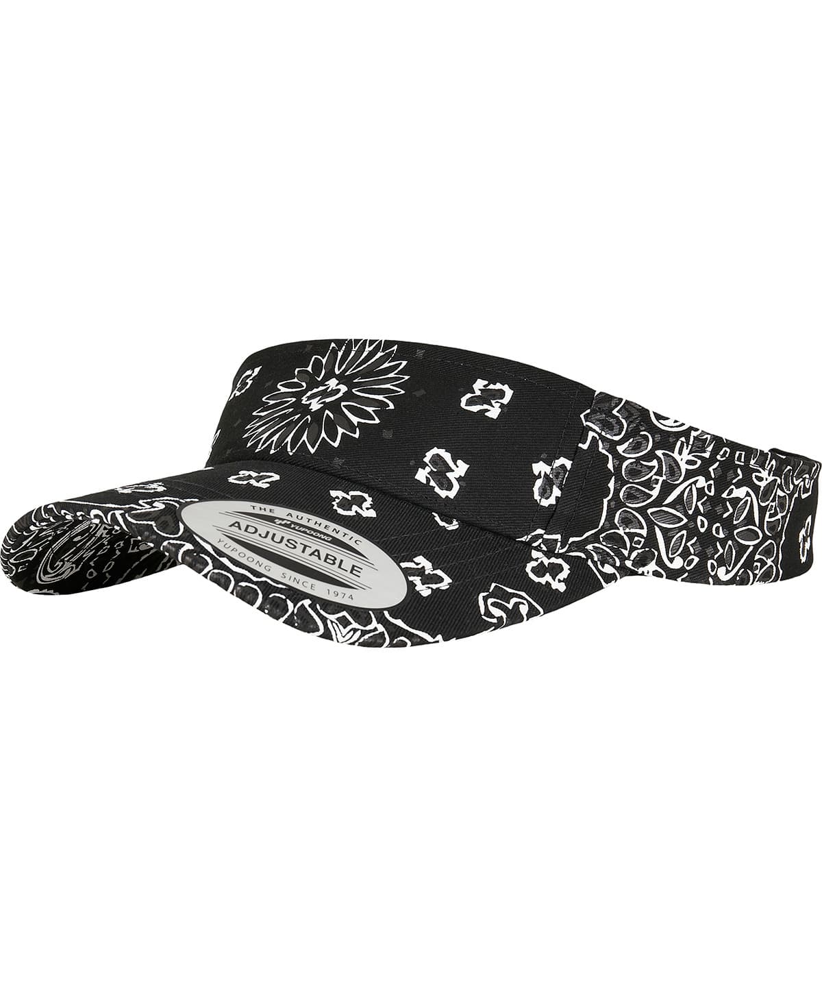 Bandana print visor (8888BP) — Size One size, Colour Black