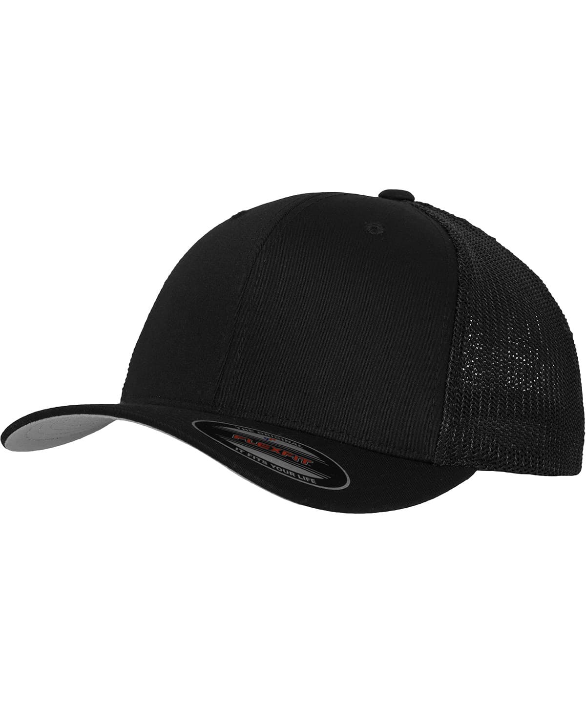 Flexfit mesh trucker — Size L/XL, Colour Black