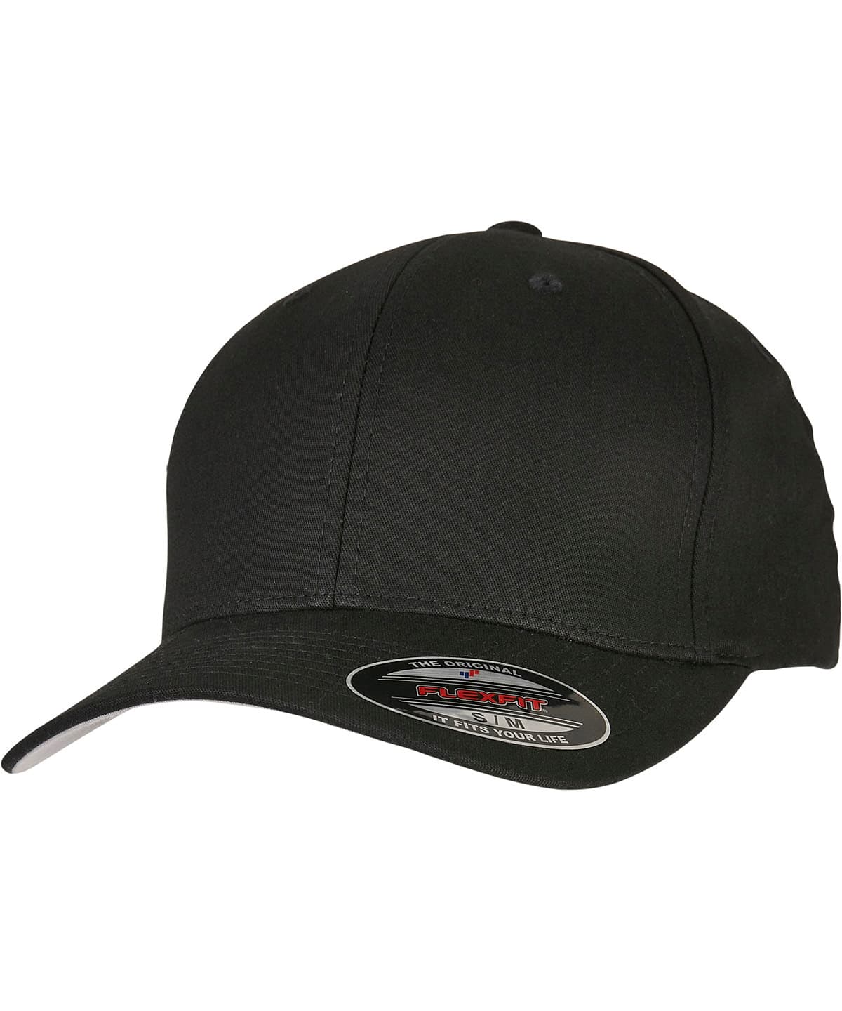 V-Flexfit® cotton twill cap (5001) — Size L/XL, Colour Black