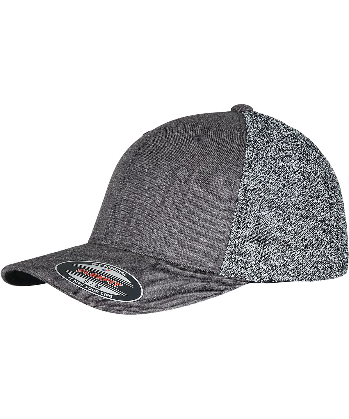 Flexfit trucker melange mesh (6511MM) — Size One size, Colour Black/Grey Melange