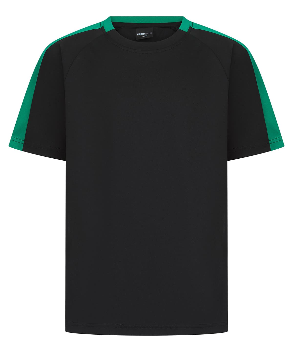 Kids team t-shirt — Size 11/12, Colour Black/Emerald