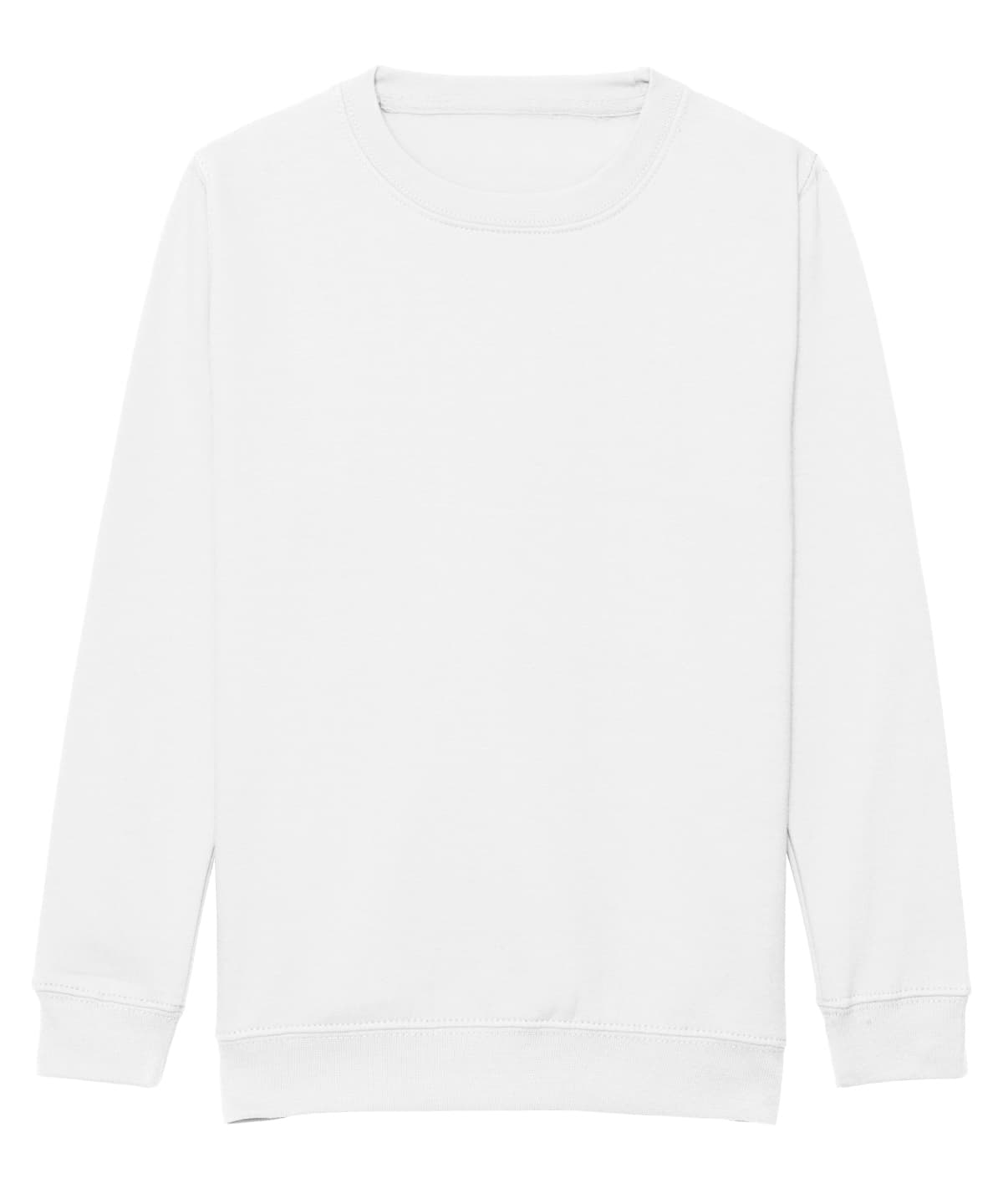 Kids AWDis sweatshirt — Size 12, Colour Arctic White