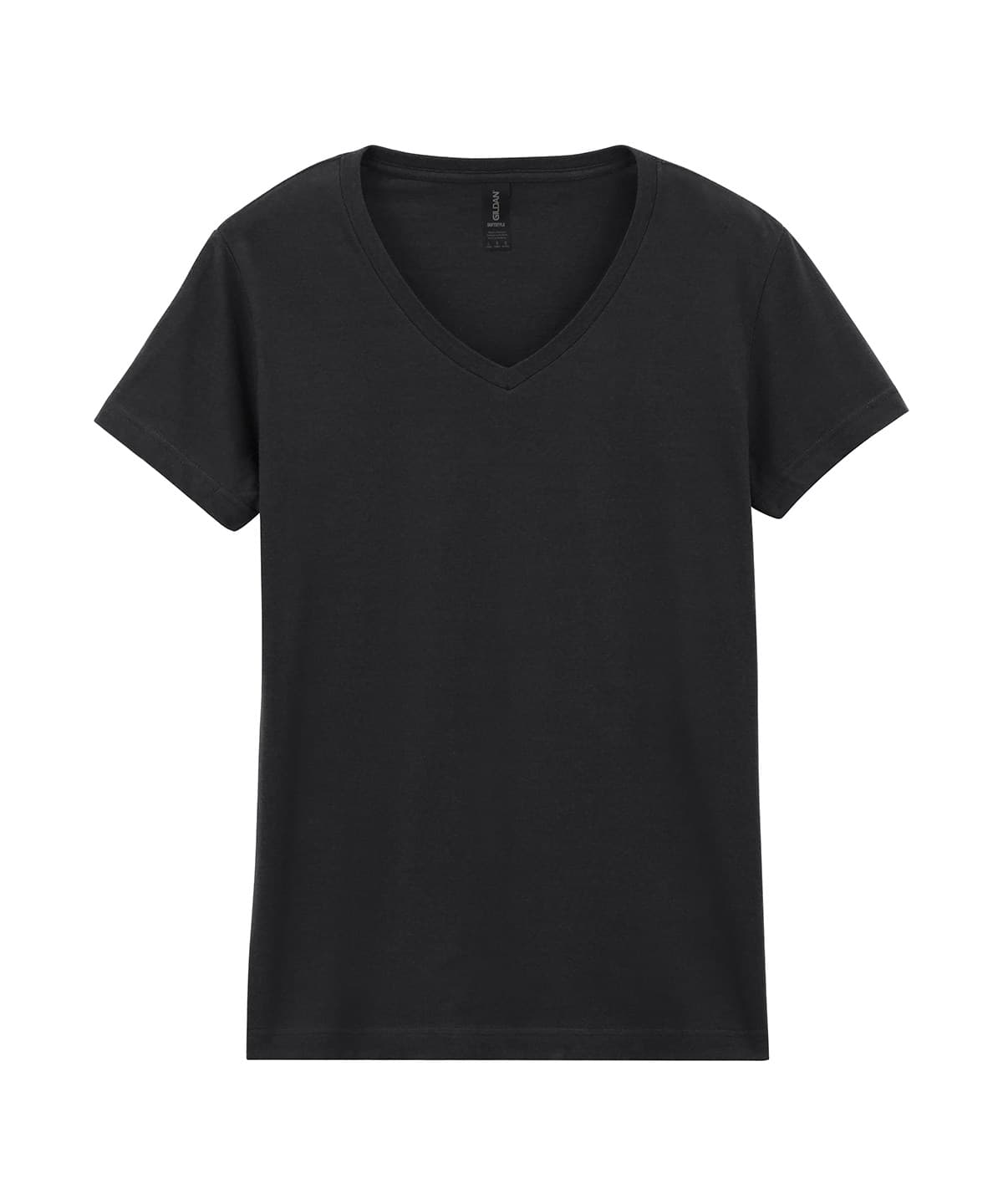 Softstyle™ women's v-neck t-shirt — Size L, Colour Black