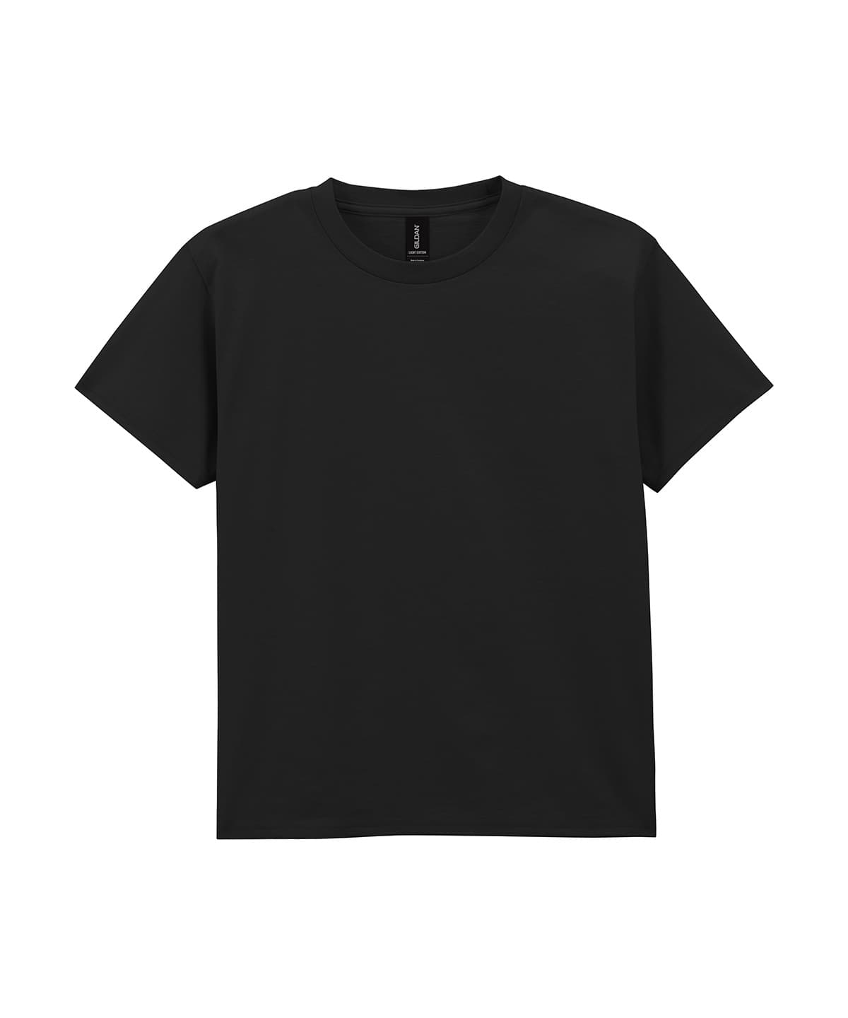 Light cotton youth t-shirt — Size L, Colour Black