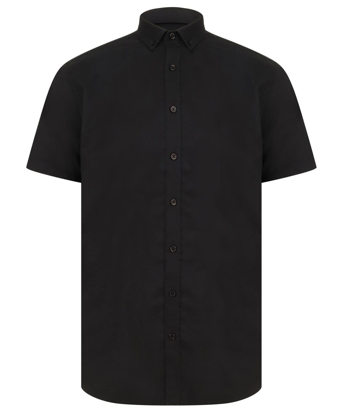 Modern short sleeve Oxford shirt — Size 2XLS, Colour Black