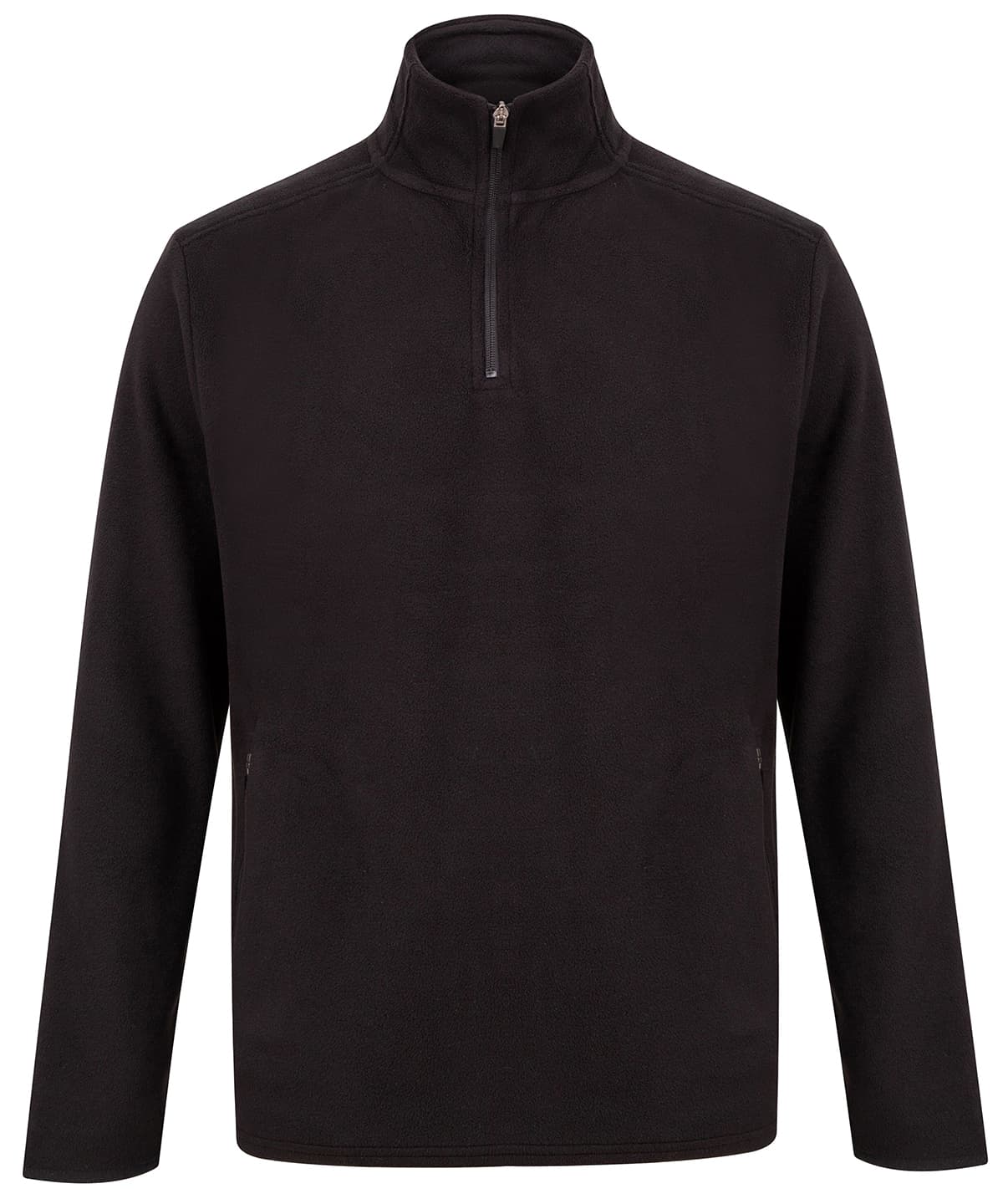 ¼ zip microfleece jacket — Size 2XL, Colour Black