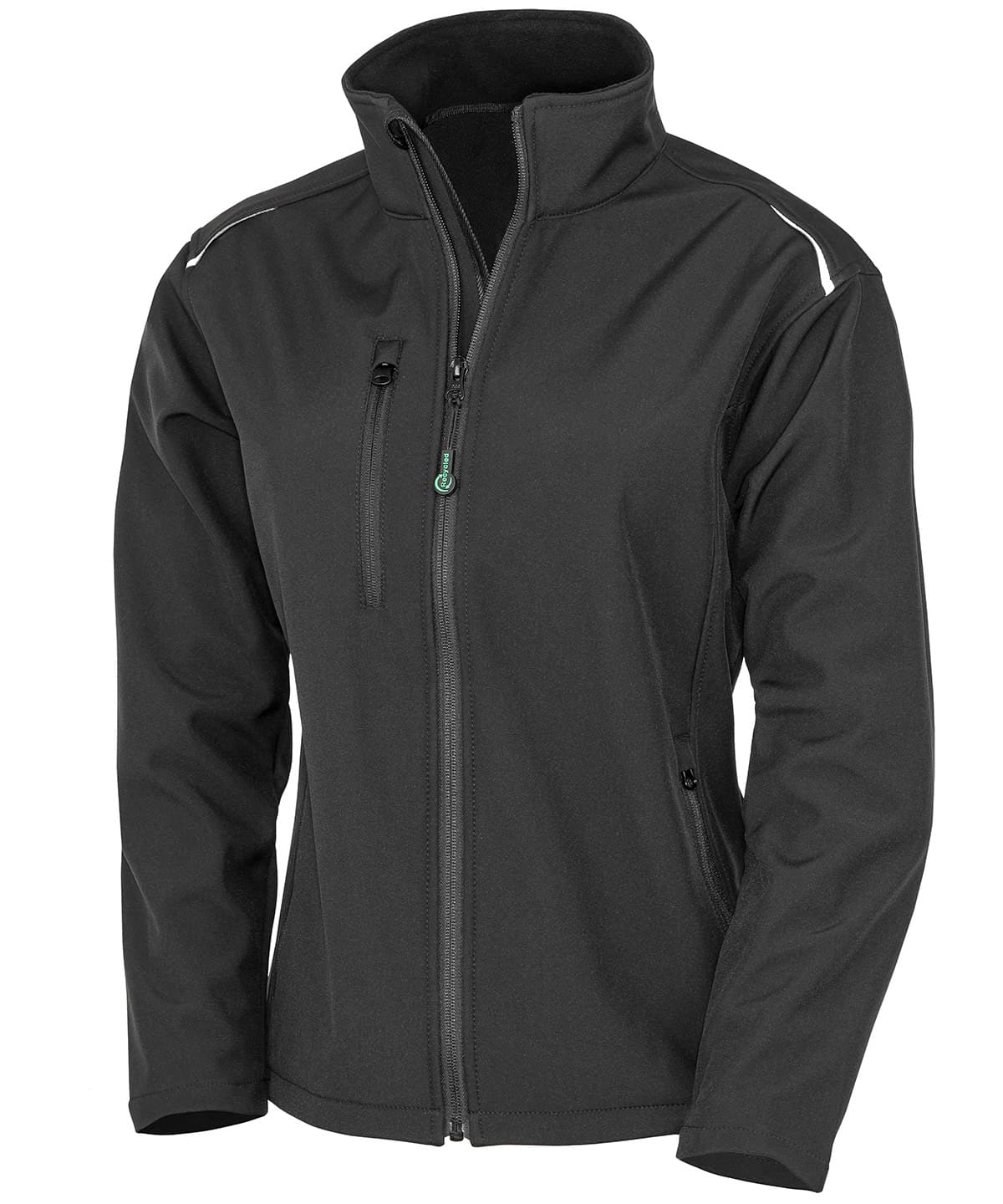 Women's recycled 3-layer printable softshell jacket — Size 2XL, Colour Black