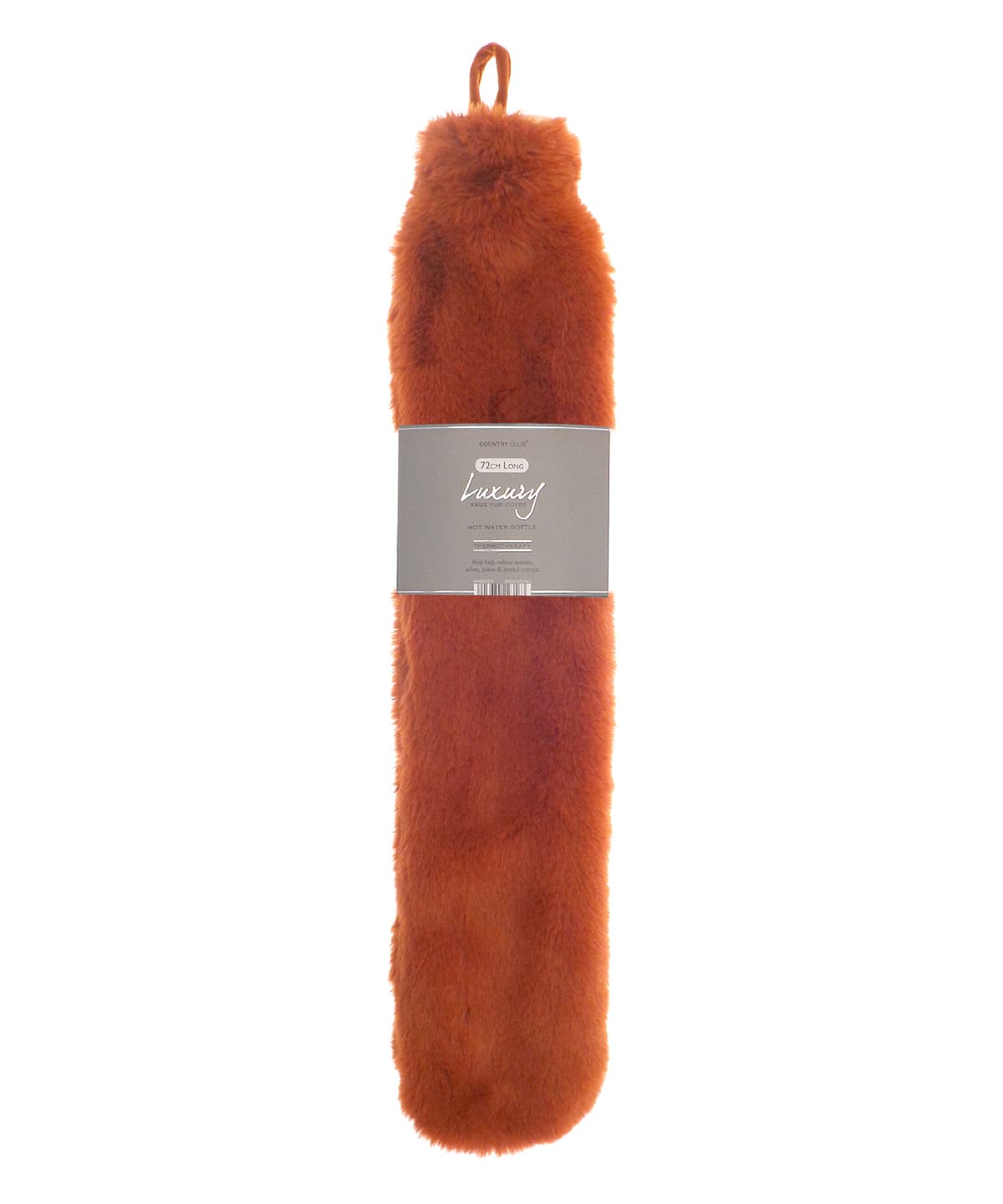 Super luxury faux fur long hot water bottle and cover — Size One size, Colour Bronze
