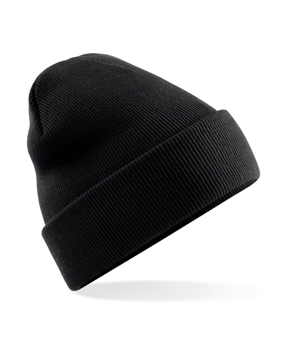 Polylana® original cuffed beanie — Size One size, Colour Black
