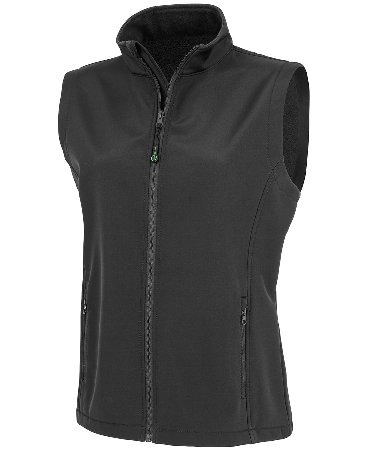 Women's recycled 2-layer printable softshell bodywarmer — Size 2XL, Colour Black