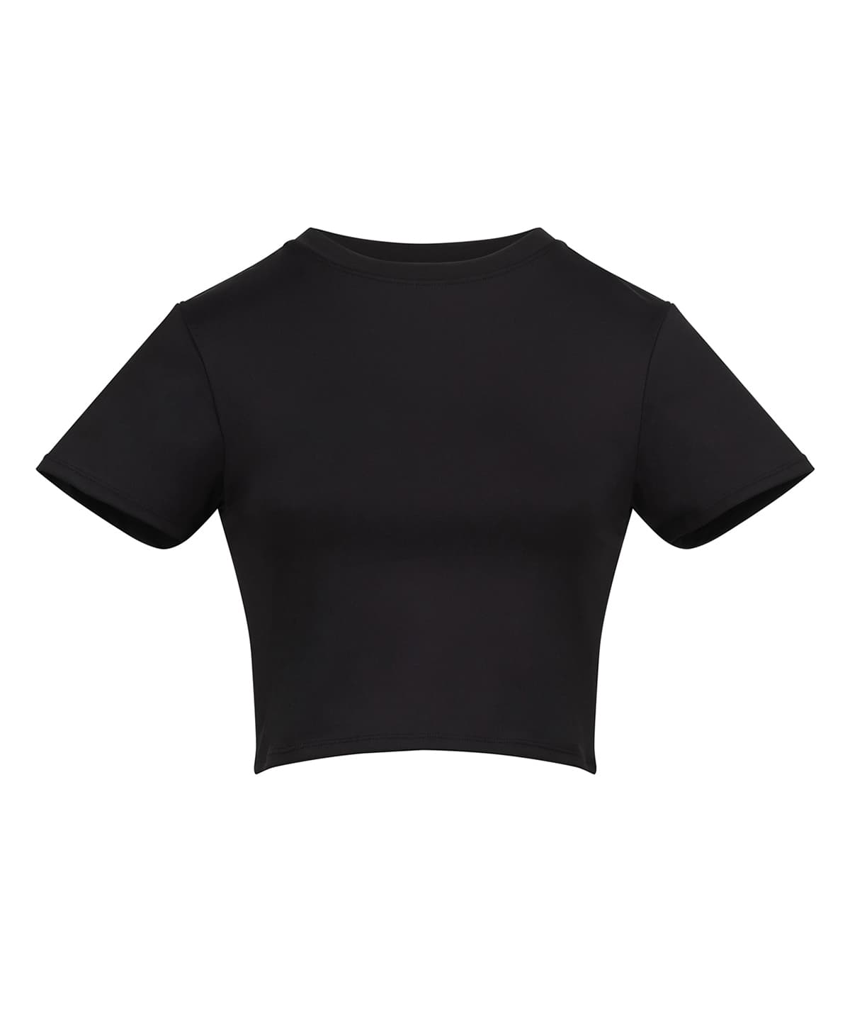 Women’s recycled cropped T — Size 2XL, Colour Jet Black*
