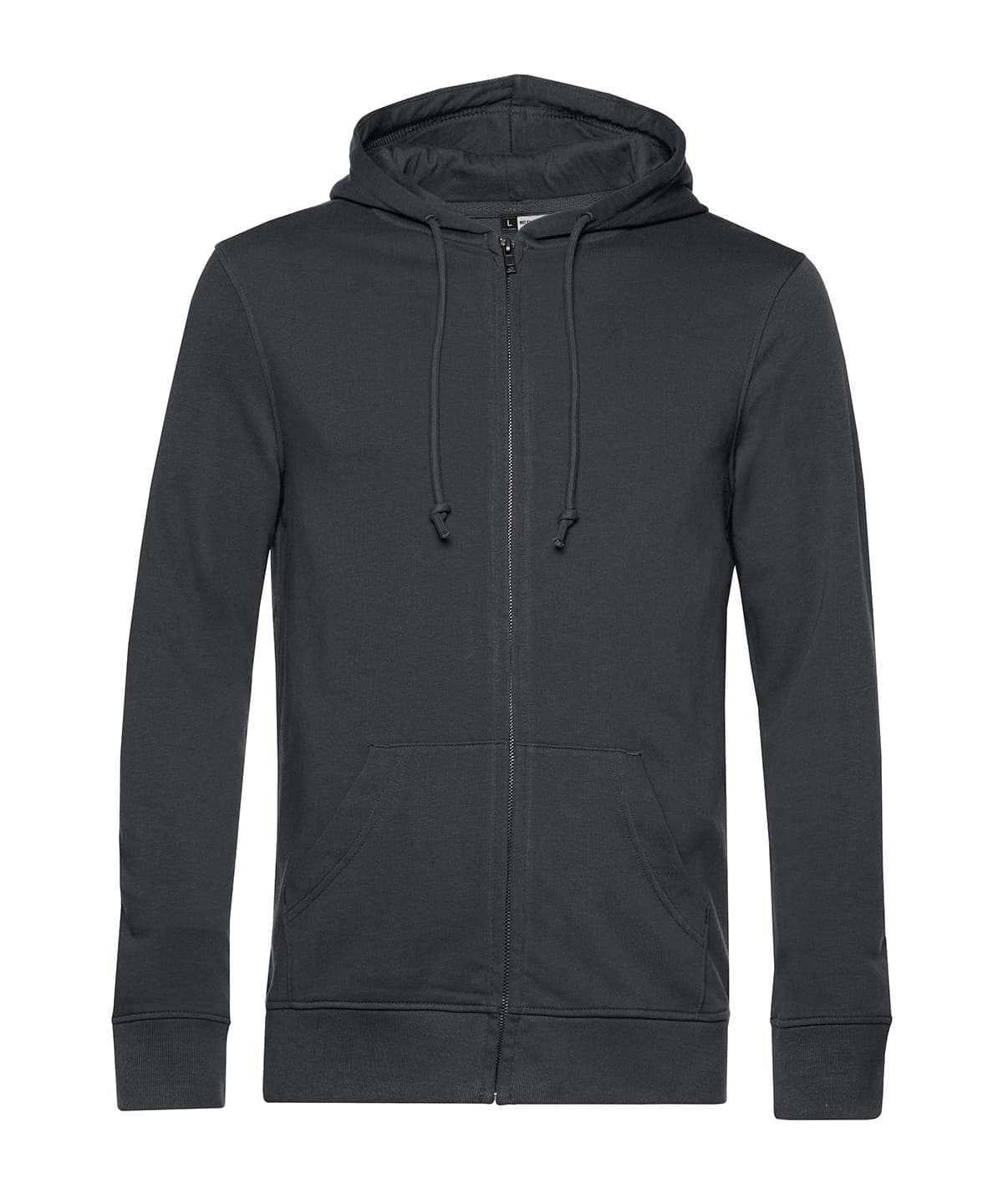 B&C Inspire Zipped Hood — Size 2XL, Colour Asphalt