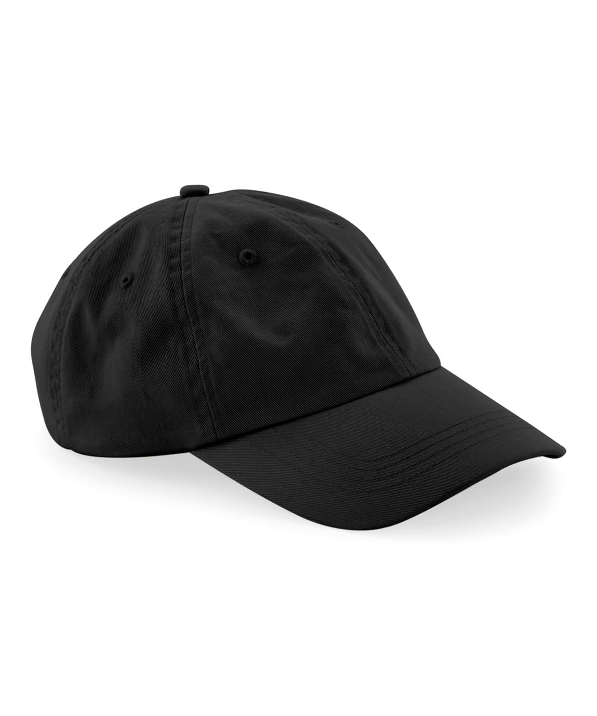 Organic cotton 6-panel dad cap — Size One size, Colour Black