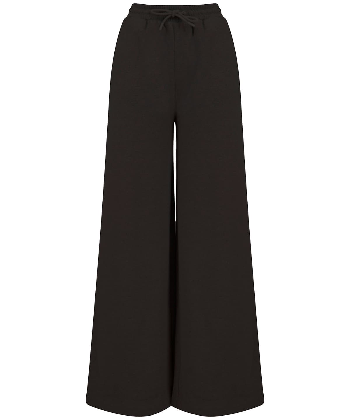 Women's sustainable fashion wide leg joggers — Size 2XL, Colour Black
