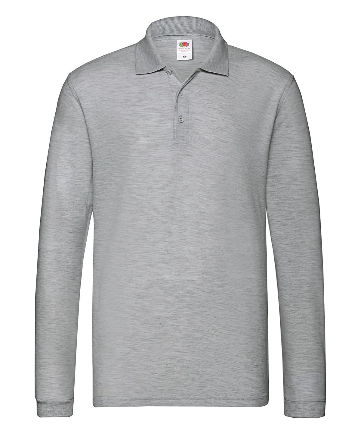 Premium long sleeve polo — Size 3XL, Colour Athletic Heather