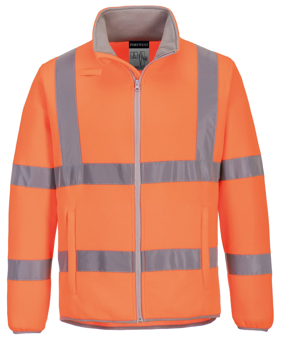 Eco Hi-vis fleece jacket (EC70) — Size 2XL, Colour Orange