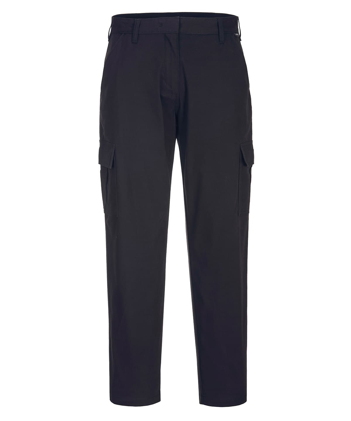 Women's stretch cargo trousers (S233) slim fit — Size 10, Colour Black