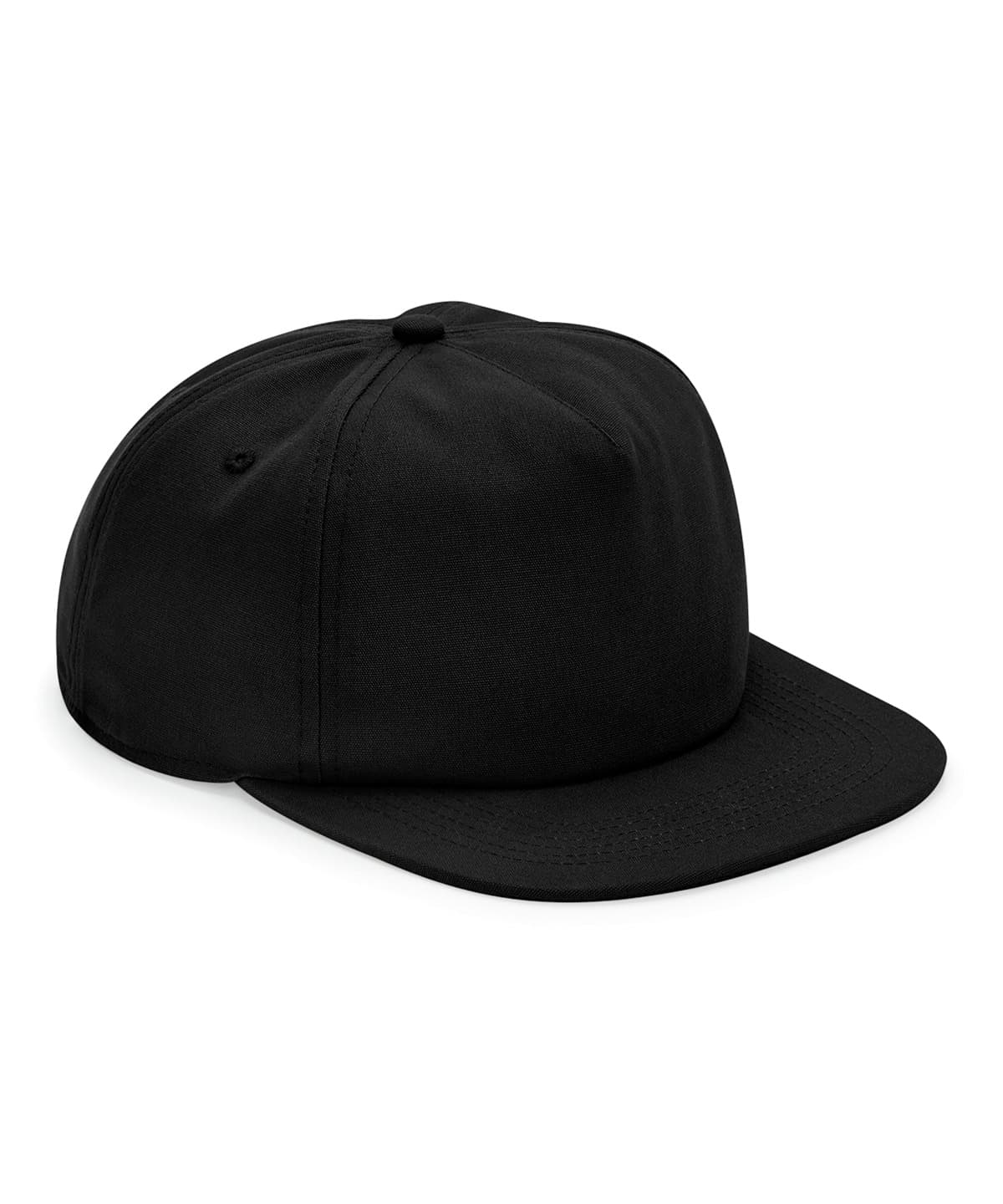 Organic cotton unstructured 5-panel cap — Size One size, Colour Black