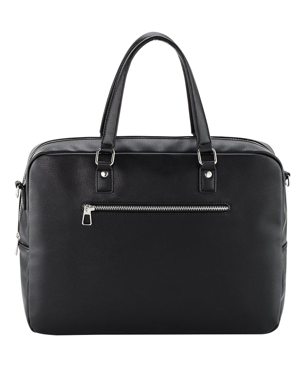 Tailored luxe PU briefcase — Size One size, Colour Black