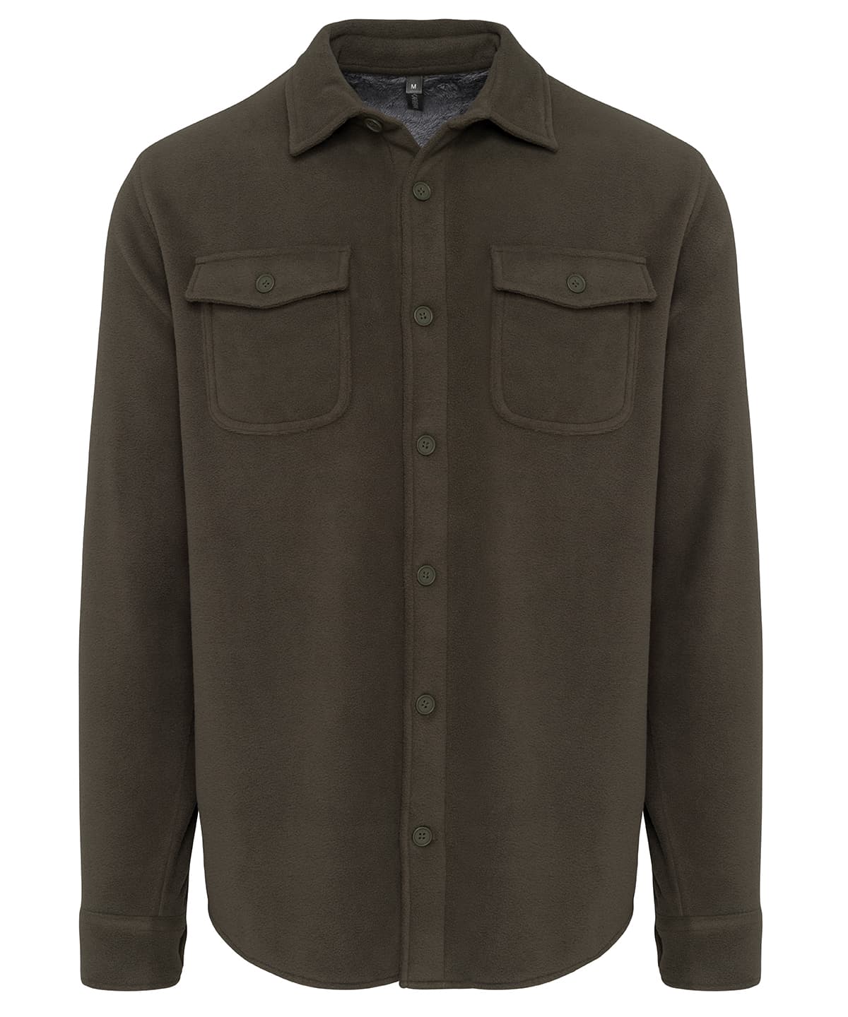 Sherpa-lined fleece overshirt — Size 2XL, Colour Dark Khaki/Storm Grey