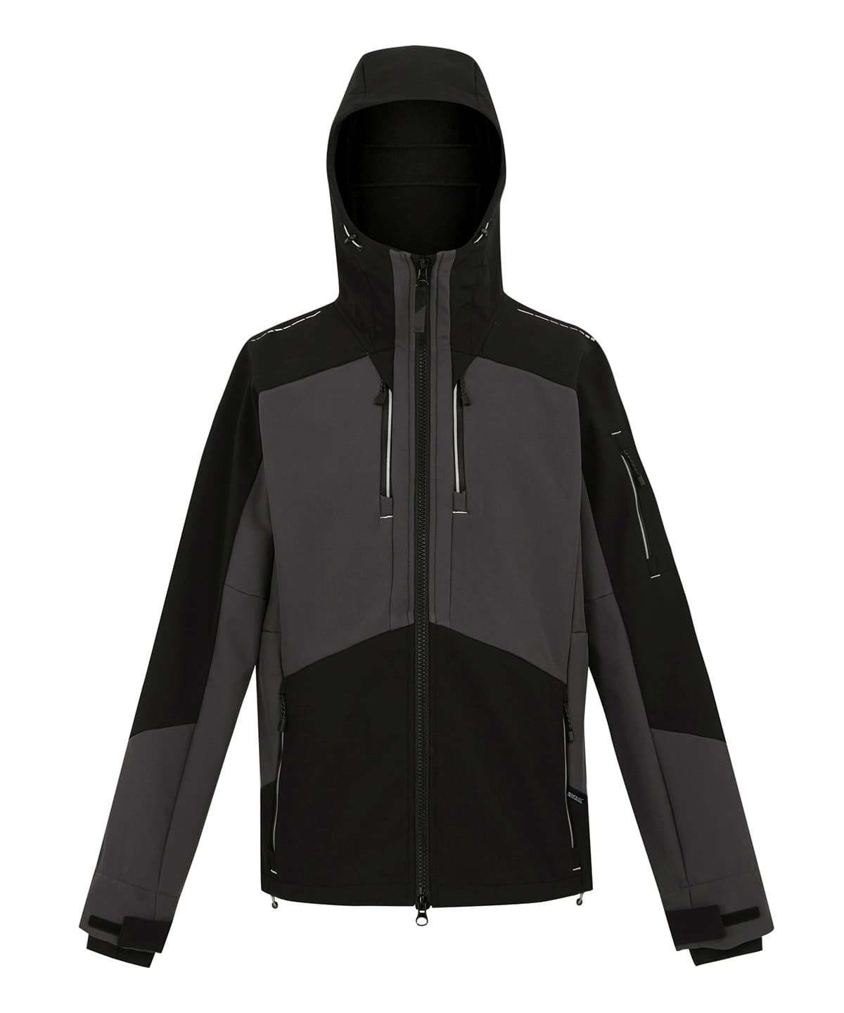 4-Tex stretch 3-layer softshell jacket — Size 2XL, Colour Slate Grey/Black