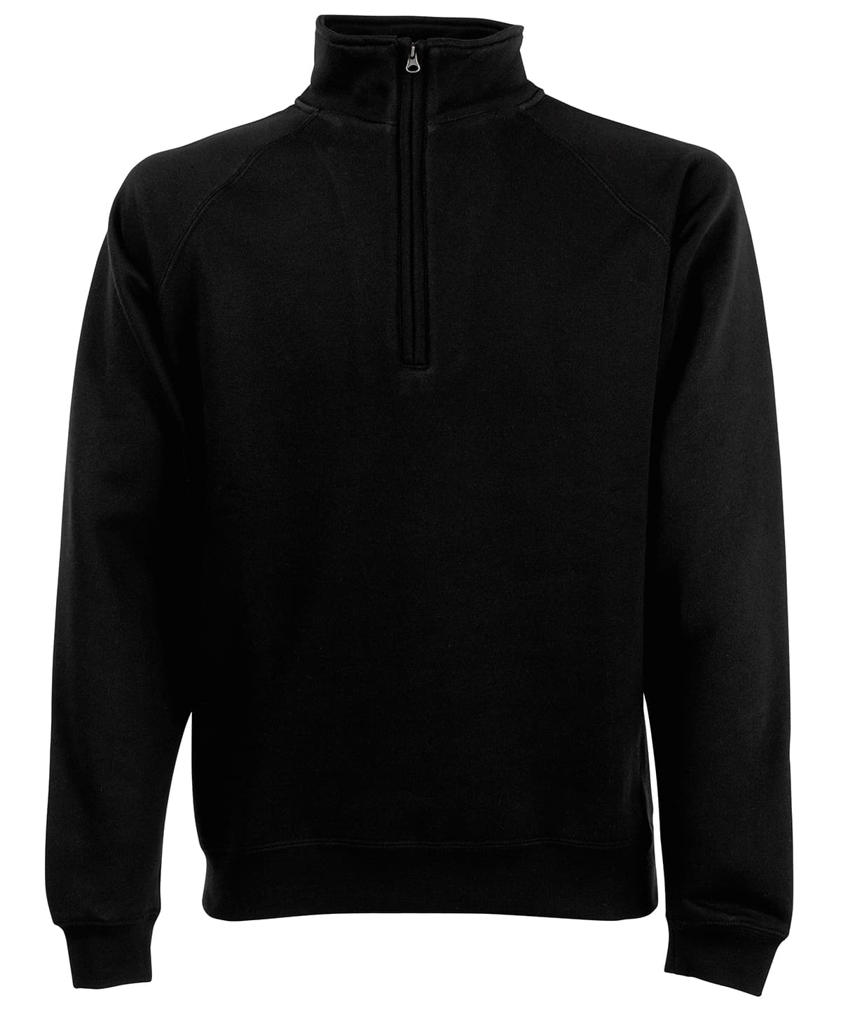 Classic 80/20 zip neck sweatshirt — Size 2XL, Colour Black*