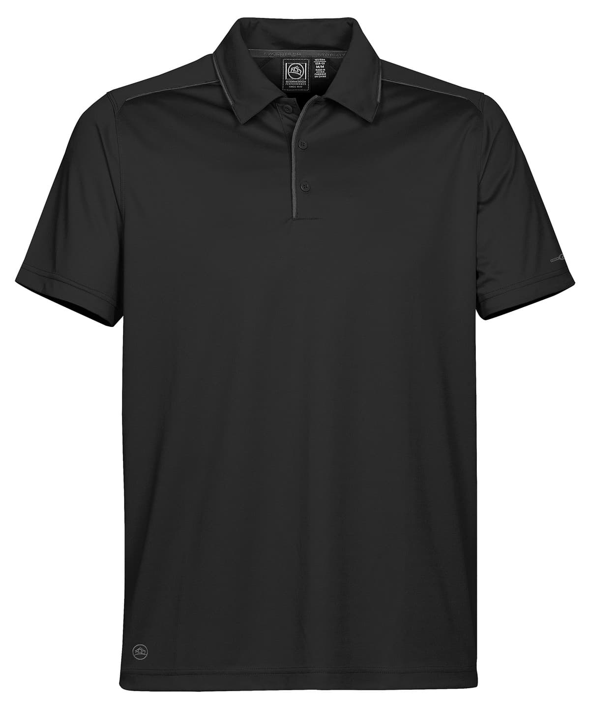 H2X Inertia performance polo — Size 2XL, Colour Black/Graphite