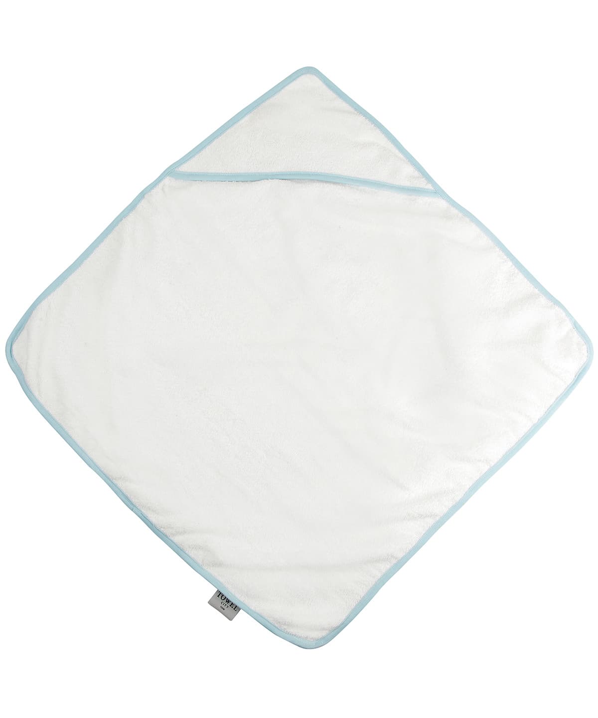 Babies' hooded towel — Size One Size, Colour White/Blue