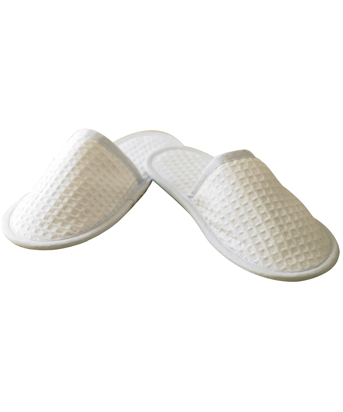 Waffle mule slippers — Size 47, Colour White