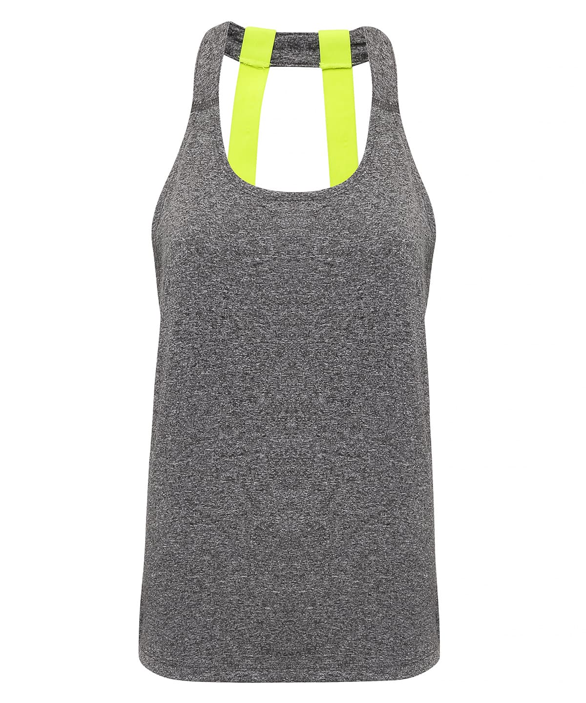 Women's TriDri® double strap back vest — Size L, Colour Black Melange