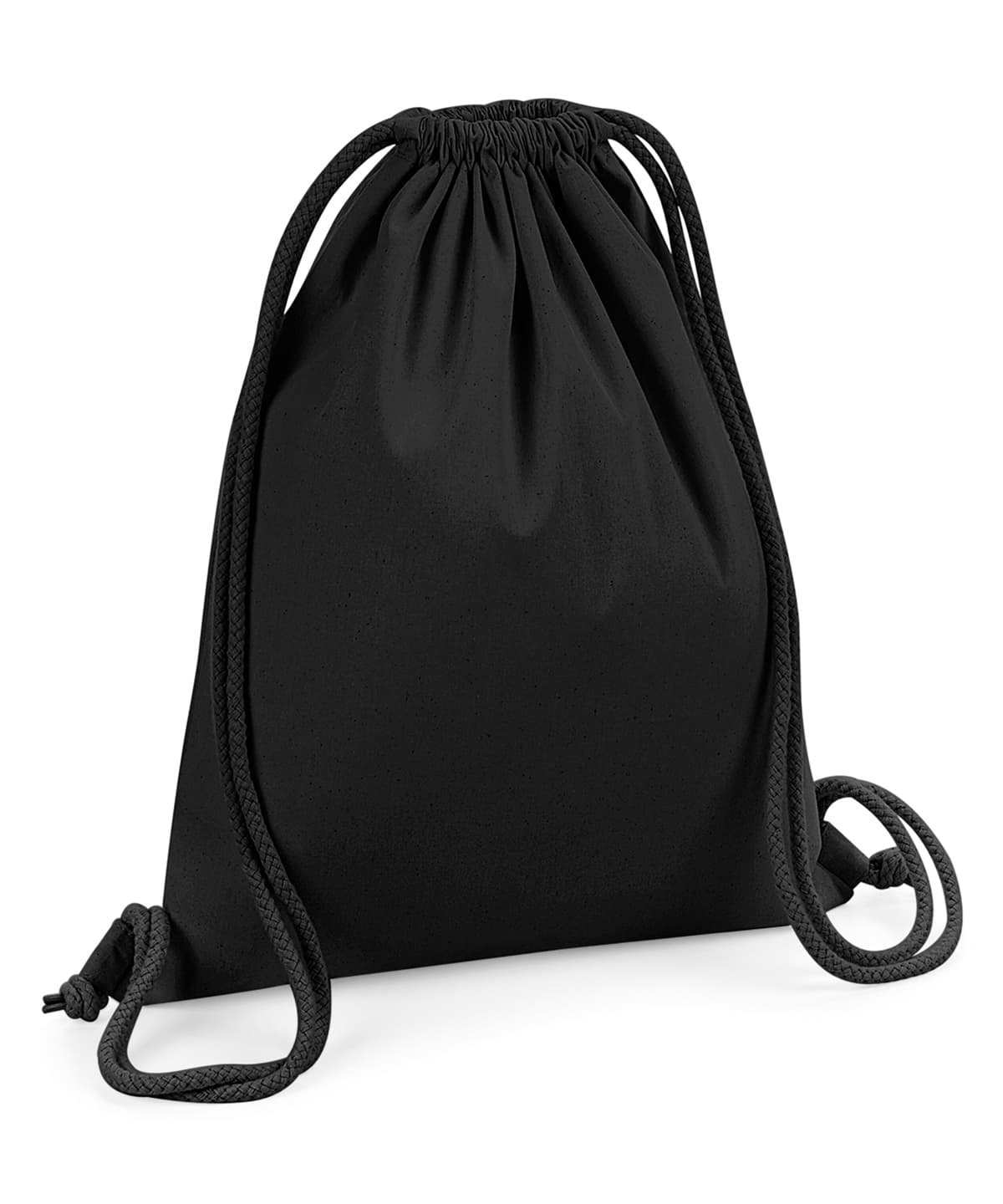 Organic premium cotton gymsac — Size One Size, Colour Black