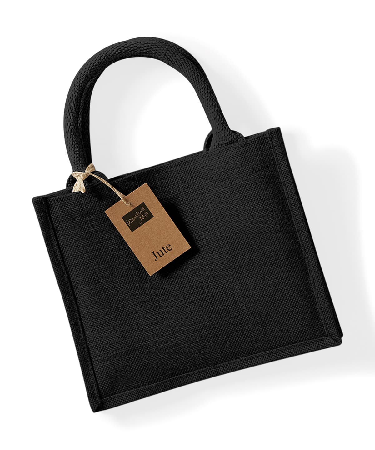 Jute mini gift bag — Size One Size, Colour Black/Black