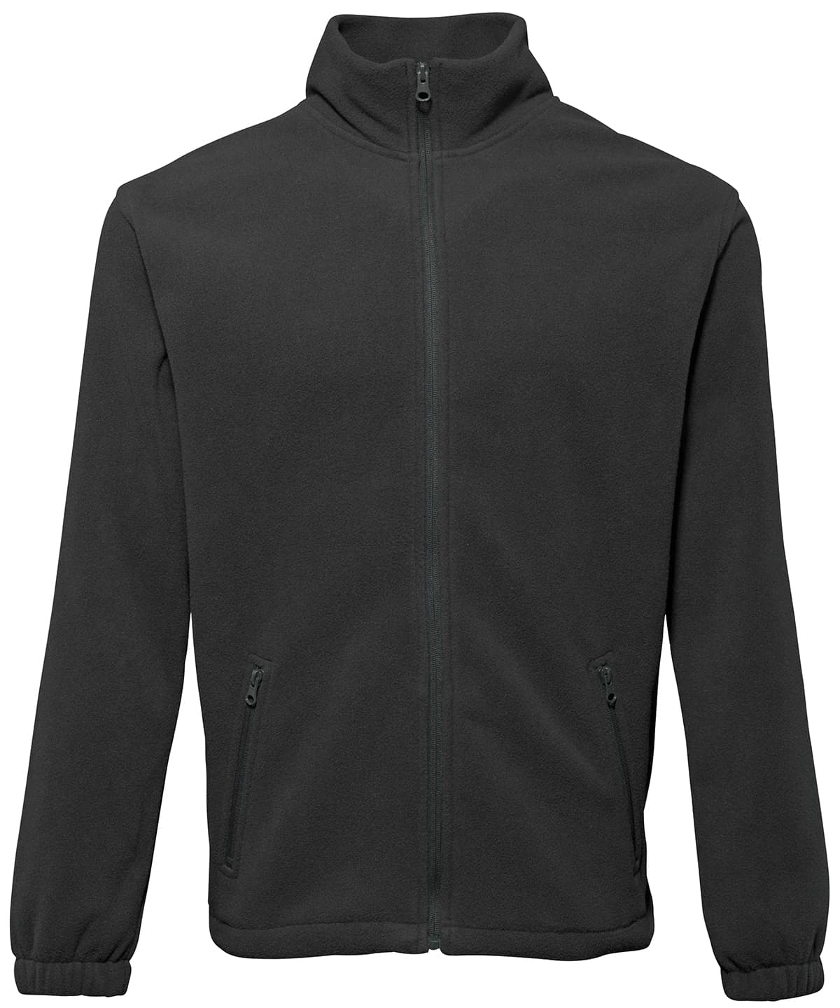 Full-zip fleece — Size 2XL, Colour Black