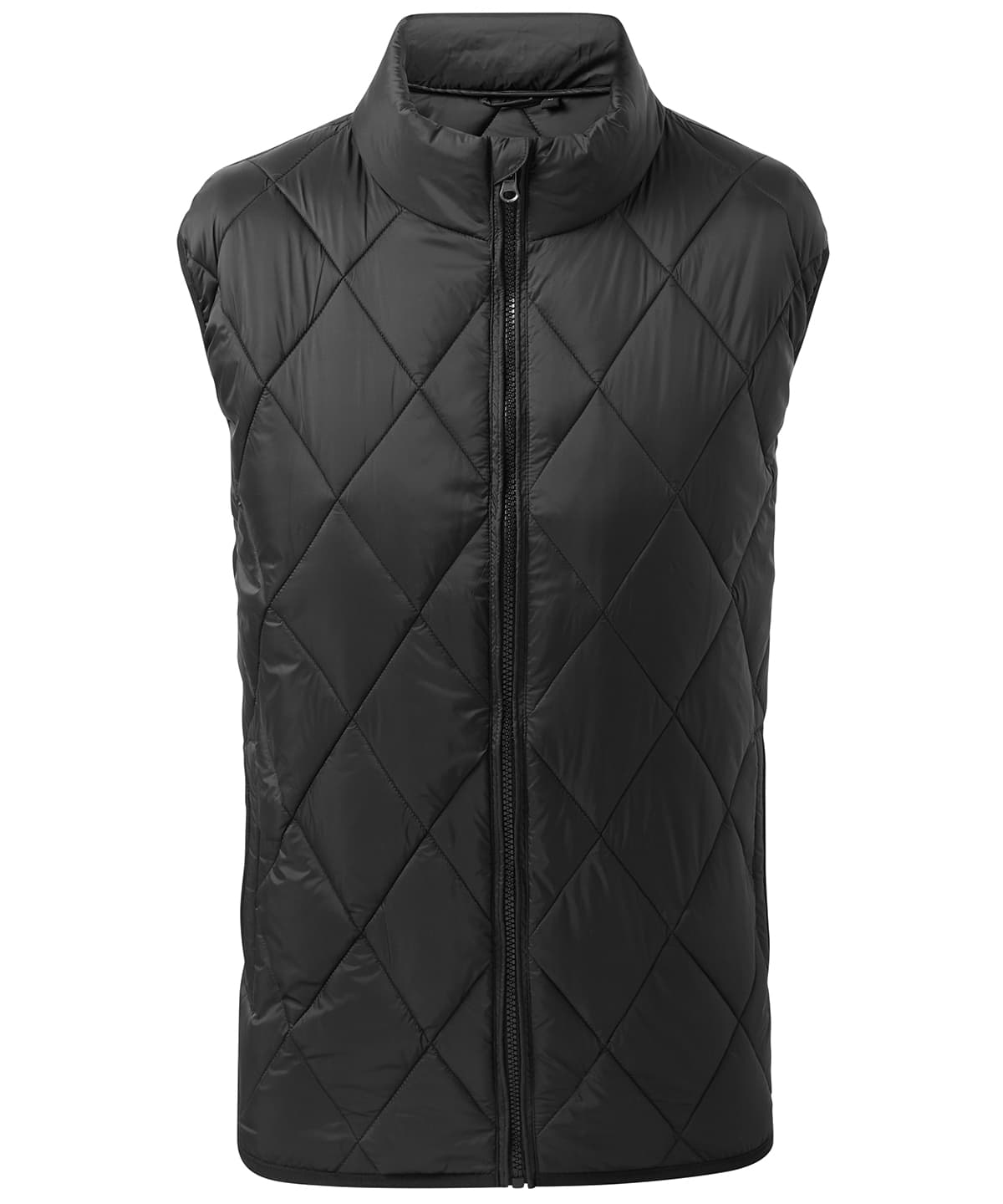 Diamond pane padded gilet — Size 2XL, Colour Black