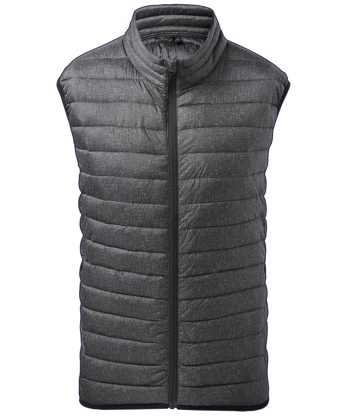Melange padded gilet — Size 2XL, Colour Charcoal Melange