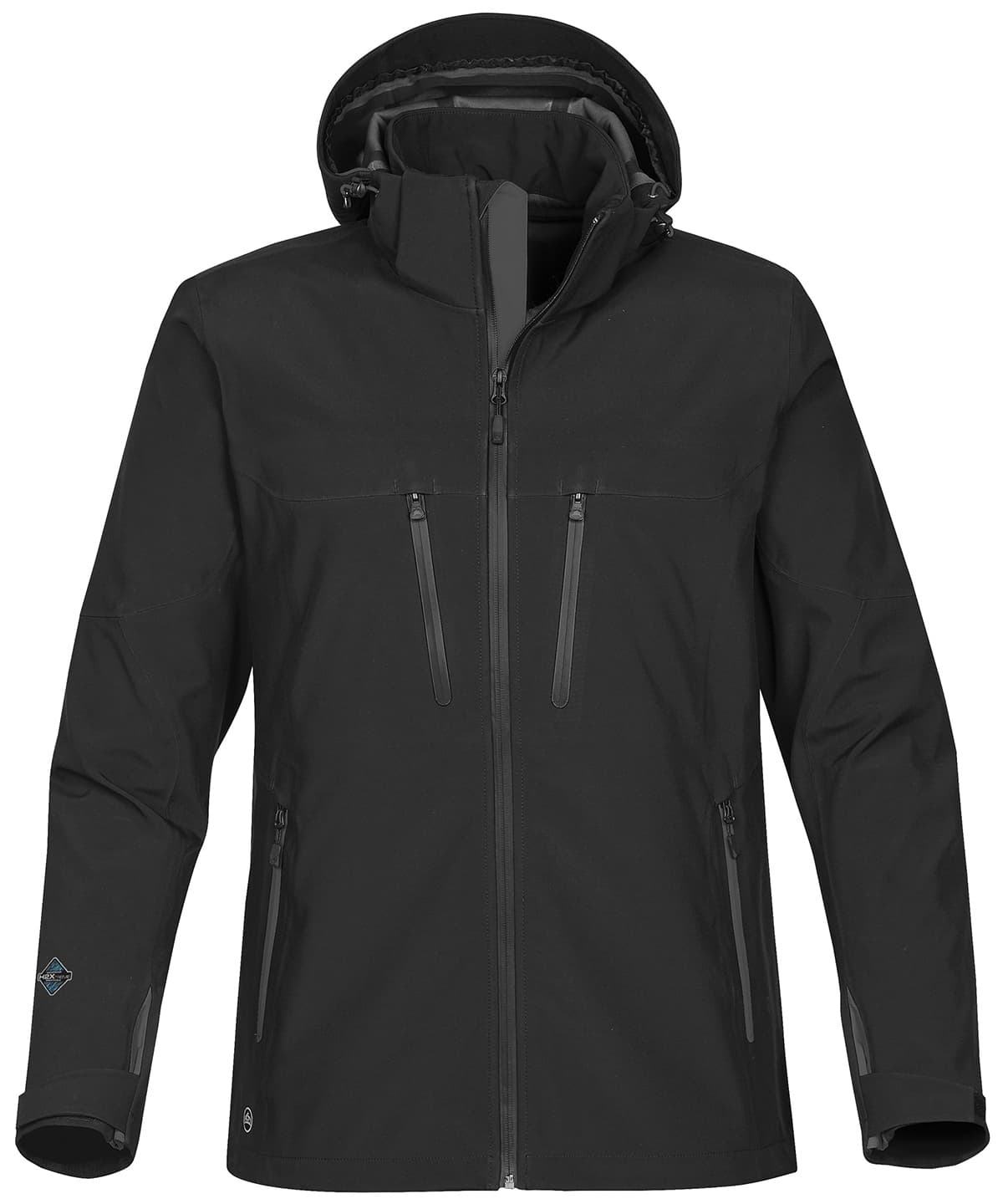 Patrol technical softshell jacket — Size 2XL, Colour Black/Carbon*
