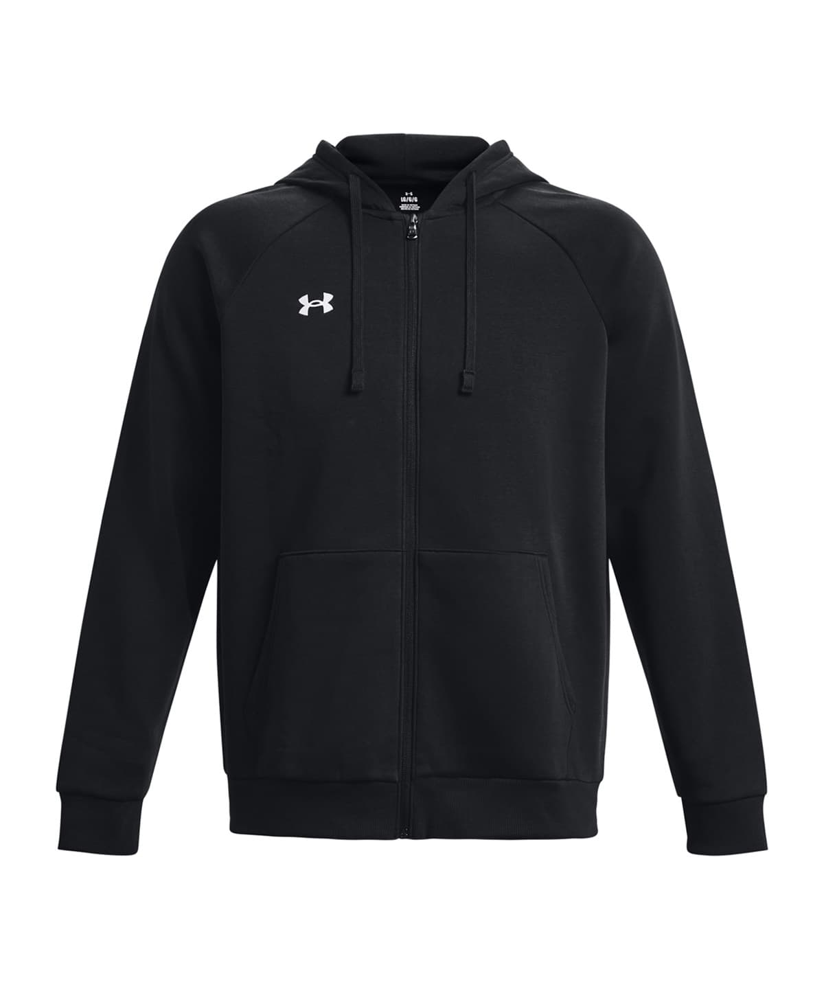 Rival fleece full-zip hoodie — Size 2XL, Colour Black