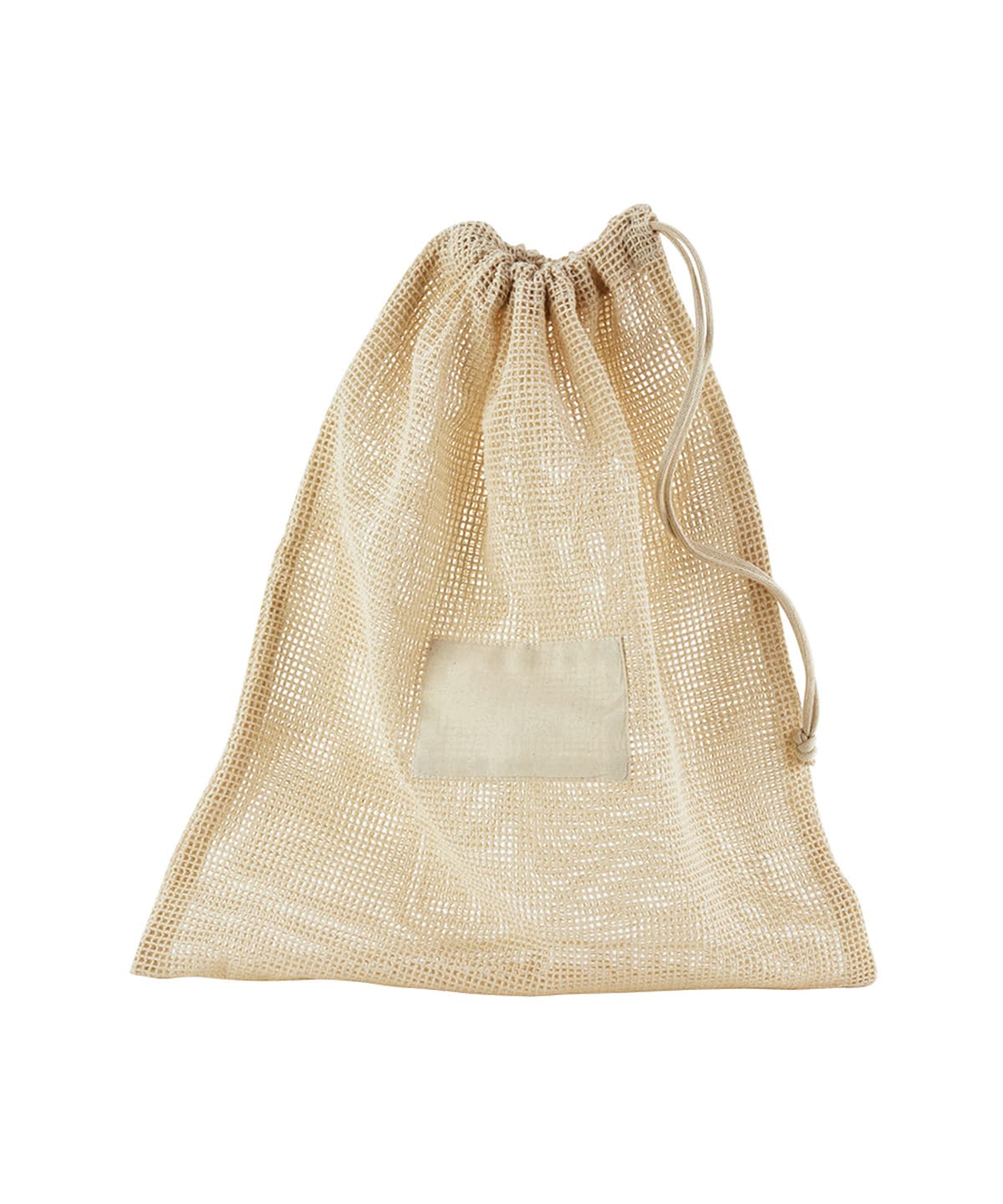 Organic cotton mesh sacks — Size L, Colour Natural