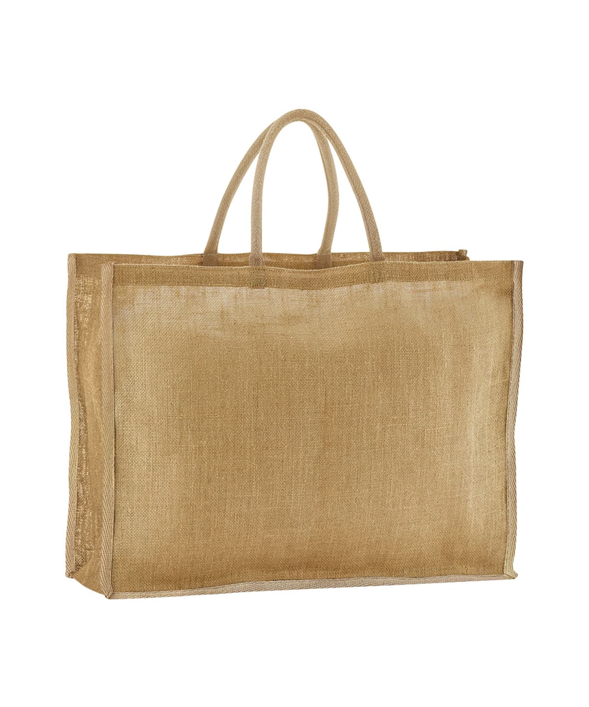 Natural starched jute market shopper — Size One size, Colour Natural