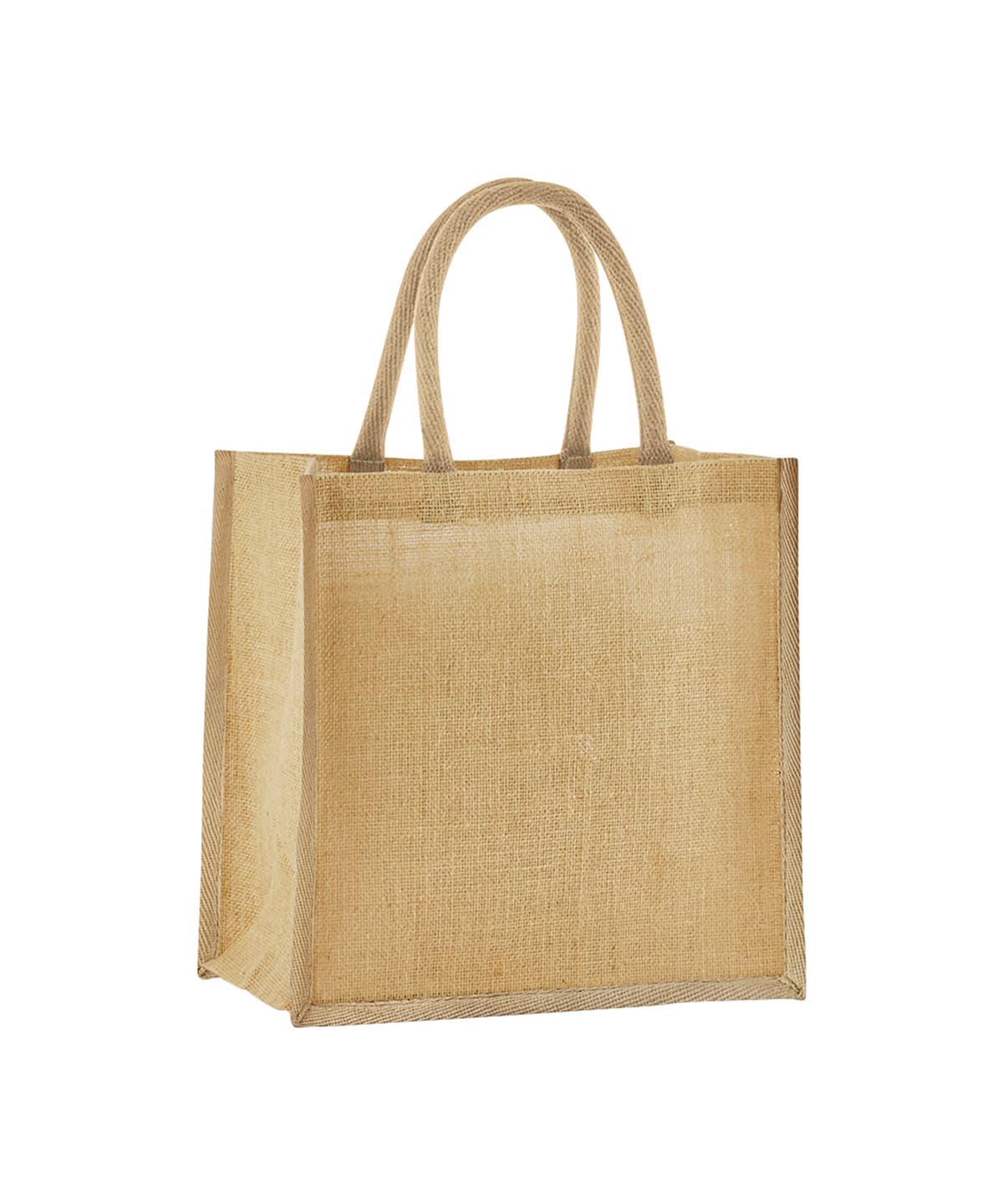 Natural starched jute mini gift bag — Size One size, Colour Natural