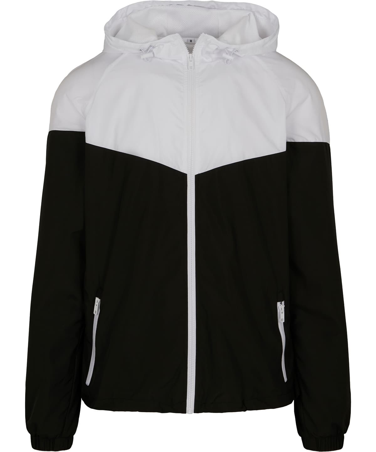 Two-tone tech windrunner jacket — Size 2XL, Colour Black/White