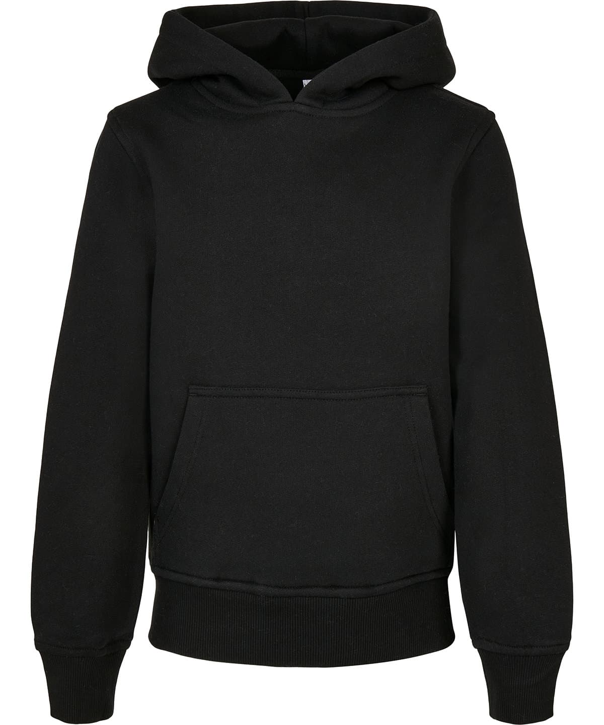 Organic kids basic hoodie — Size 13/14, Colour Black